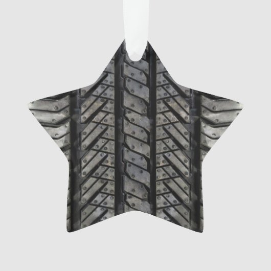 Zwart bandrubber automobieldecor ornament (voorkant)