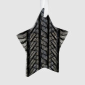 Zwart bandrubber automobieldecor ornament (voorkant)
