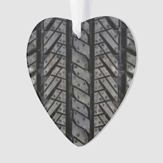 Zwart bandrubber automobieldecor ornament (voorkant)