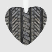 Zwart bandrubber automobieldecor ornament (voorkant)