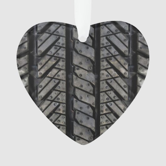 Zwart bandrubber automobieldecor ornament (voorkant)