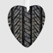 Zwart bandrubber automobieldecor ornament (voorkant)