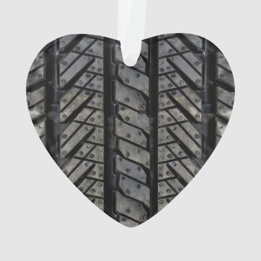 Zwart bandrubber automobieldecor ornament (achterkant)