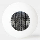 Zwart bandrubber automobieldecor pingpongbal (Voorkant)