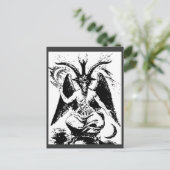 zwart Baphomet Briefkaart (Staand voorkant)