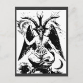  zwart Baphomet Briefkaart (Voorkant)