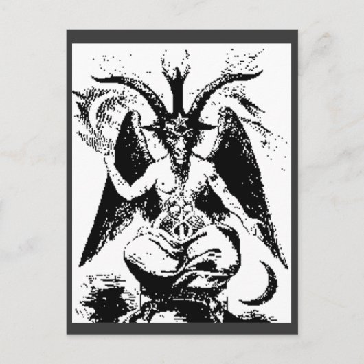 zwart Baphomet Briefkaart (Voorkant)