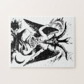  zwart Baphomet Legpuzzel (Horizontaal)