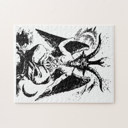 zwart Baphomet Legpuzzel (Horizontaal)
