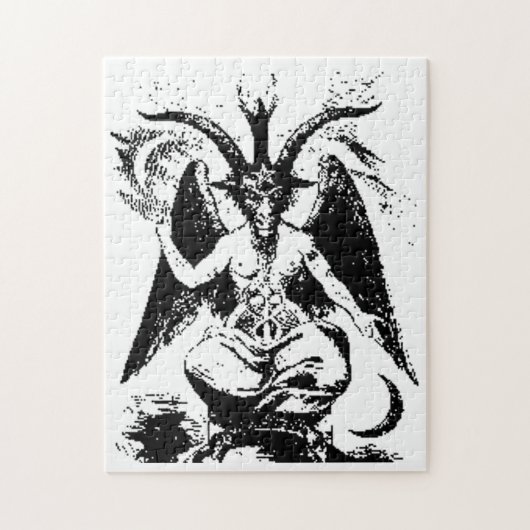  zwart Baphomet Legpuzzel (Verticaal)