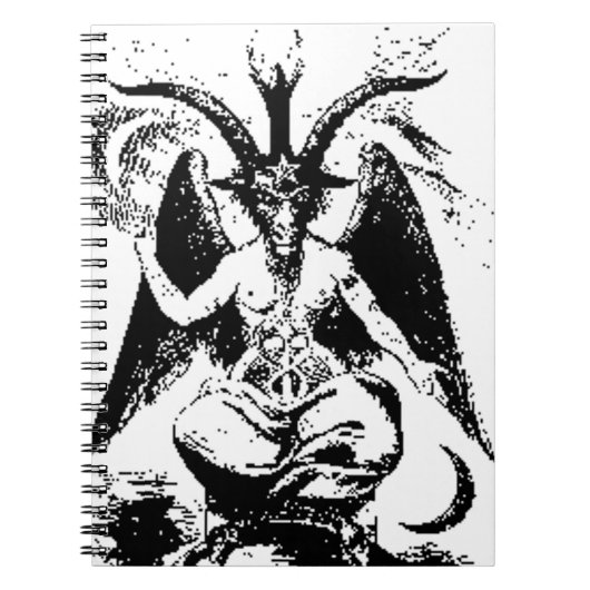  zwart Baphomet Notitieboek (Voorkant)