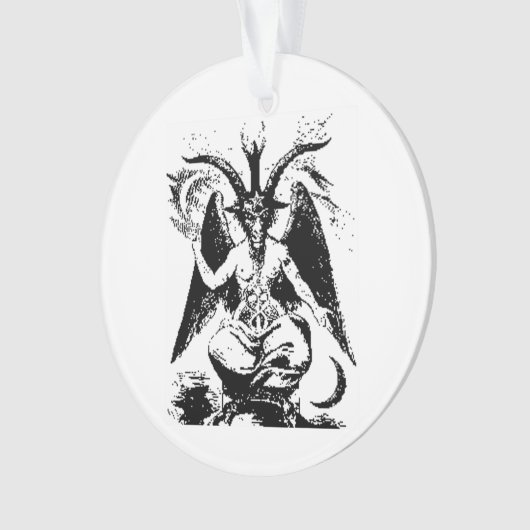  zwart Baphomet Ornament (voorkant)