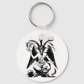zwart Baphomet Sleutelhanger (Voorkant)