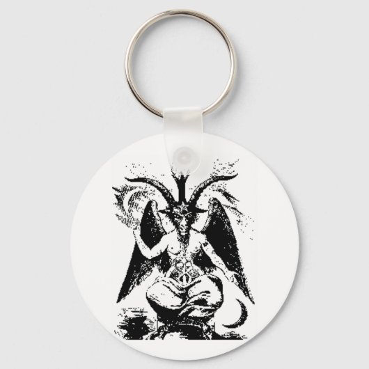  zwart Baphomet Sleutelhanger (Voorkant)