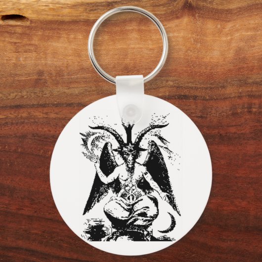 zwart Baphomet Sleutelhanger (Voorkant)