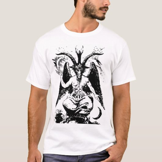  zwart Baphomet T-shirt (Voorkant)