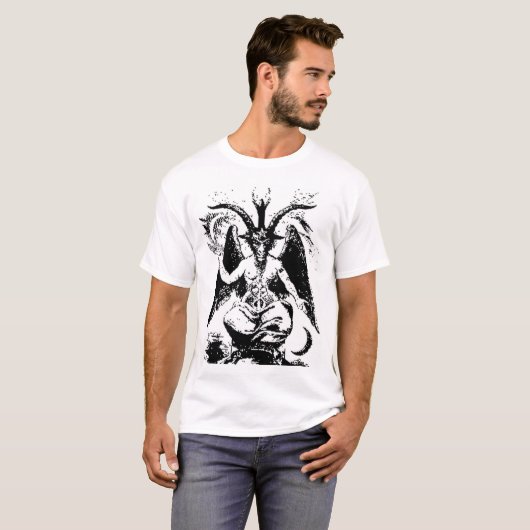 zwart Baphomet T-shirt (Voorkant volledig)