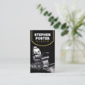  Zwart Barbershop Haardressoir Hair Stylist Visitekaartje (Staand voorkant)