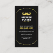  Zwart Barbershop Haardressoir Hair Stylist Visitekaartje (Achterkant)