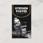  Zwart Barbershop Haardressoir Hair Stylist Visitekaartje (Voorkant)