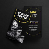  Zwart Barbershop Haardressoir Hair Stylist Visitekaartje