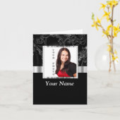 Zwart barok instagram sjabloon (Gele Bloem)