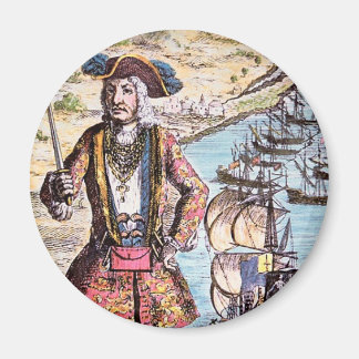 Zwart Bart kleurenportret Magneet