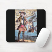 Zwart Bart-kleurenportret Muismat (Met muis)