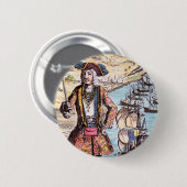 Zwart Bart-kleurenportret Ronde Button 5,7 Cm (Voorkant /achterkant)
