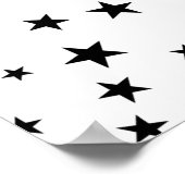 zwart basissterpatroon poster (Hoek)