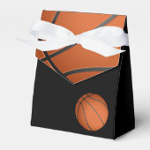 Zwart Basketbal Baby shower Treat Bedankdoosjes (Voorkant Zijde)