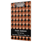 Zwart, basketbalpatroon, dank je coach klembord (Links)