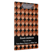 Zwart, basketbalpatroon, dank je coach klembord (Rechts)