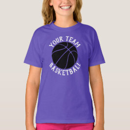 Zwart Basketbalteam, naam speler & Jersey nummer T-shirt