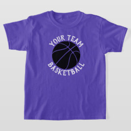 Zwart Basketbalteam, naam speler & Jersey nummer T-shirt