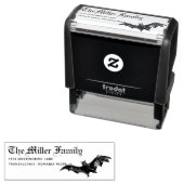 Zwart Bat Aangepast adres Terug Zelfinktende Stempel (In situ)