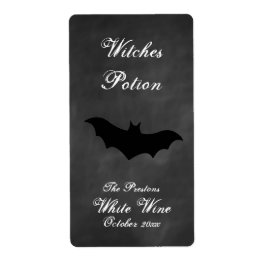 Zwart Bat Witches Potion Wijnlabel Etiket
