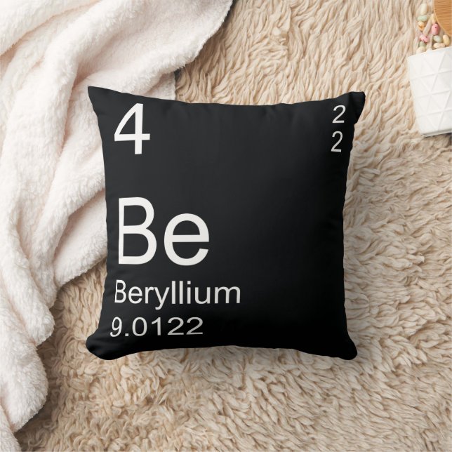 Zwart BE Beryllium Element Kussen (Deken)