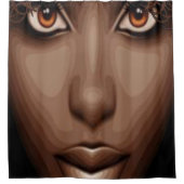 Zwart Beauty Douchegordijn (Voorkant)