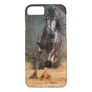 Zwart Beauty Friesian Paard - iPhone Case