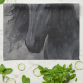 Zwart Beauty Keukenhanddoek (Gevouwen)