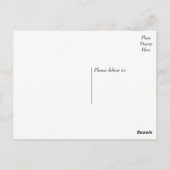 Zwart Bedankt Roze Pioenenbloemenkrans Briefkaart (Achterkant)