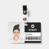 Zwart-bedrijf Foto ID Personeel ID Badge (Voorkant met clip)