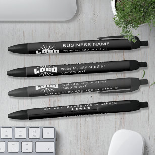 Zwart Bedrijf logo naam Bedrijf Merk Custom Zwarte Inkt Pen