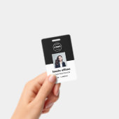 Zwart Bedrijf Werknemer Foto ID Badge (Handheld)
