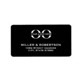 Zwart bedrijfsadres Logo Etiket (Voorkant)