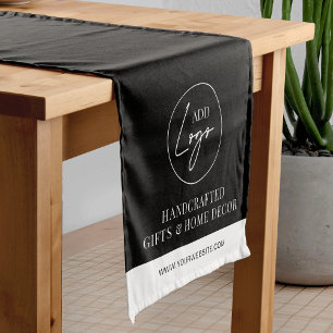 Zwart bedrijfslogo bedrijf merk trade show korte tafelloper