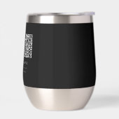 Zwart bedrijfslogo en QR-code (Links)