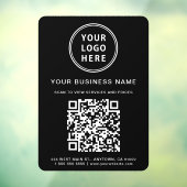 Zwart bedrijfslogo Maak uw QR-code Raamsticker (Vel 3)