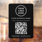 Zwart bedrijfslogo Maak uw QR-code Raamsticker (Vel 2)